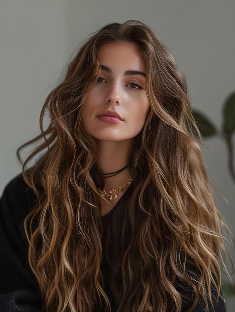 Elegant and Versatile Long Wavy Hairstyles Wavy Hair Perm Girl, Layered Haircut For Long Wavy Hair, Long Beach Hairstyles, Natural Wavy Hair Aesthetic, Modern Perm Long Hair, Layers For Long Curly Hair, Long Hairstyles With Layers Wavy, Cute Hairstyles For Long Wavy Hair, Long Wavy Haircuts Naturally Curly