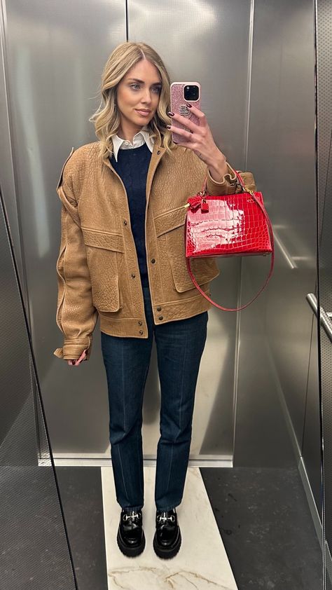 Chiara Ferragni - IG Story March 6, 2024 Chiara Ferragni Outfits, Chiara Ferragni Style, Gorgeous Images, Germany Style, Chunky Loafers, Sweater Fits, Life Goals, Ig Story, Warm Light