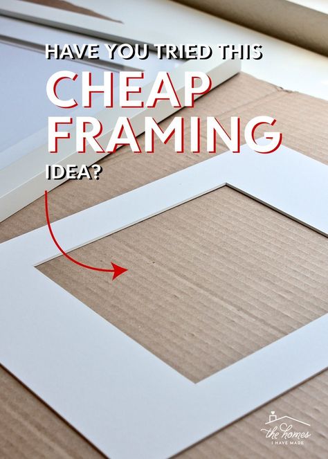 Matting is the single element that makes custom framing look so amazing. But lab framing sure costs a lot. Save money and hassle with this cheap framing idea! How To Frame Pictures Ideas, Picture Frame Alternatives Diy, How To Make A Matte For A Frame, Make A Frame For Pictures, Making A Canvas Frame, Diy Framed Quotes, 5x7 Frames On Wall, Alternative Picture Frames, How To Make A Large Picture Frame