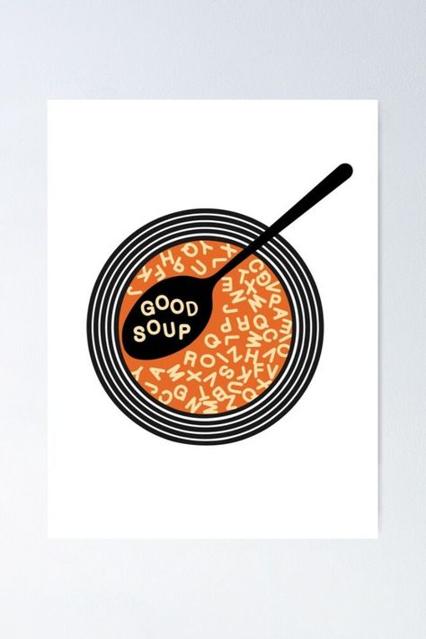 Good Soup Meme TikTok | Adam Driver Meme | Tiktok Meme | Alphabet Soup | Redbubble Poster Soup Graphic Design, Alphabet Soup Art, Soup Cartoon, Soup Drawing, Soup Poster, Soup Illustration, Abc Soup, Soup Art, Soup Party