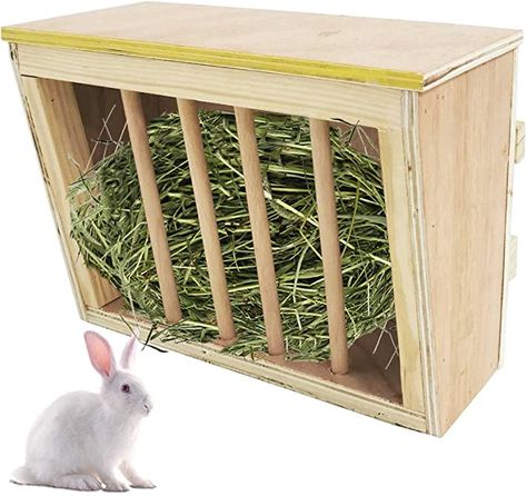 Rabbit Water Bottle, Flemish Giant Rabbit, Rabbit Hay Feeder, Rabbit Hay, Electronic Gift Ideas, Hay Feeder, Wooden Food, Waste Container, Food Dispenser