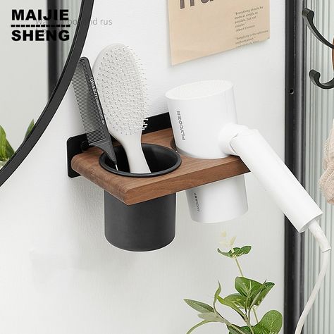 Hairdryer Holder, Wooden Hair Dryer Holder, Diy Blowdryer And Straightener Holder, Hair Brush Holder, Bathtub Shampoo Holder, Pvc Holder Hair Dryer, Under Bed Shoe Storage, Hair Dryer Storage, Wall Mounted Hair Dryer