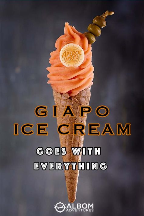 Giapo Ice Cream Auckland once again proves that he can make anything into ice cream with his Aperol Spritz flavour. #Giapo #Giapoicecream #Auckland New Zealand Ice Cream, Vegan Ice Cream Brands, Argentina Food, Artisan Ice Cream, Authentic Asian Recipes, Visit Argentina, The Best Ice Cream, Ice Cream Brands, Craving Pizza