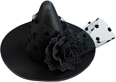 Amazon.com: Beaupretty Mini Hat Hair Clip Halloween Mesh Flower Witch Hat Party Decor Props for Children Adult : Beauty & Personal Care Small Witch Hat, Flower Witch, Halloween Hair Accessories, Masquerade Party Decorations, Halloween Accessories Hair, Black Fascinator, Halloween Flowers, Hat Hair, Mini Top Hat