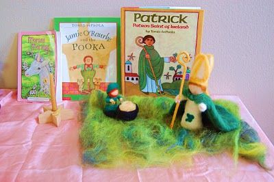 St. Patrick's Day nature table Waldorf St Patricks Day, Waldorf Books, Irish Celebration, St Georges Day, Shrove Tuesday, St Pats, Nature Table, Monthly Themes, The Lightning