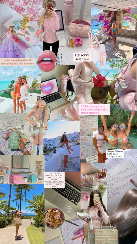 2024 vision board! 🫶🏼🎀🌴🌺💝 please don’t steal! #preppy #pinkpilatesprincess #aesthetic #preppyaesthetic #2024 #visionboard #visionboard2024 #study #motivation #success Preppy Vision Board, Pinkpilatesprincess Aesthetic, Preppy Bedroom Decor, Preppy Bedroom, Nantucket Style, 2024 Vision Board, Preppy Aesthetic, Motivation Success, 2024 Vision