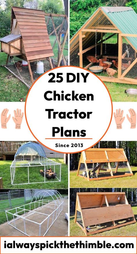 25 Free DIY Chicken Tractor Plans and Ideas to Build Diy Loft Bed Plans, Diy Chicken Tractor, Chicken Tractor Plans, Mobile Chicken Coop, Backyard Coop, Diy Loft, Summer Chicken, Loft Bed Plans, Portable Chicken Coop