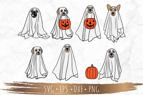 Ghost Dog Svg, Halloween Dog Tattoo, Halloween Dog Drawing, Ghost Dog Drawing, Ghost Dog Tattoo, Dog Ghost, Spooky Season Svg, Space Svg, Boo The Dog