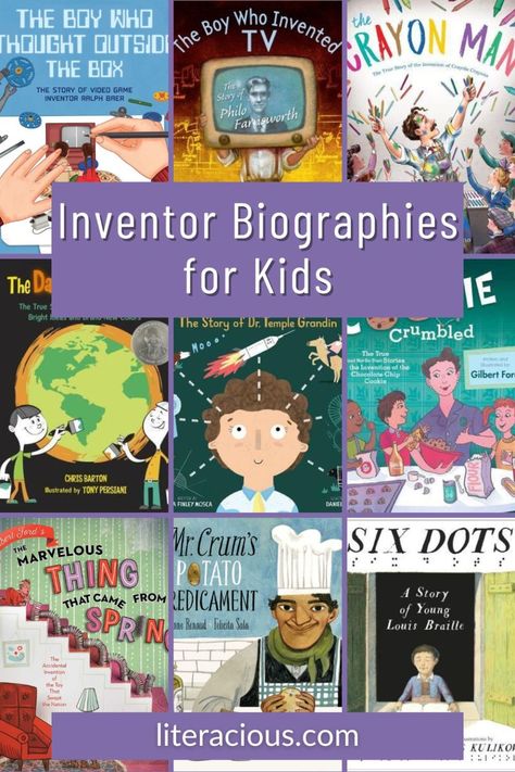 Inventor Biographies for Kids – Literacious Inventors And Inventions For Kids, Biographies For Kids, Starting A Restaurant, Fun Stories, Best Biographies, Homeschool Resources, Steve Jobs, Holiday Themes, Boys Who