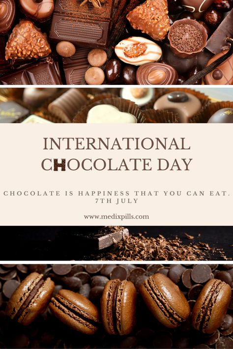 World Chocolate Day is celebrated annually on July 7th. This date marks the introduction of chocolate to Europe in 1550, which significantly contributed to its worldwide popularity and taste of chocolate.
#worldchocolateday #chocolatelover #chocolateheven #chocolatemaking #happychocolateday #chocoholic #celebratechocolateday #internationaldayofchocolate International Chocolate Day, World Chocolate Day, Happy Chocolate Day, Chocolate Day, How To Make Chocolate, Chocolate Lovers, Life Style