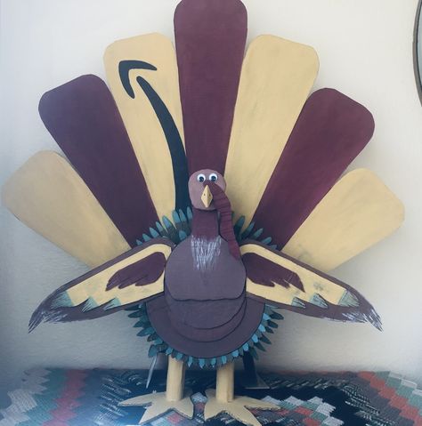 Amazon cardboard turkey. Cardboard Turkey, Diy Turkey, Diy Cardboard, Three Dimensional, Arts And Crafts, Canvas Art, Canvas, Funny, Art