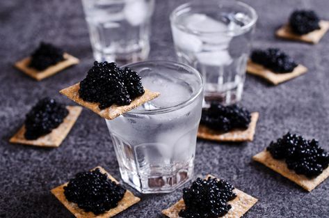 The Best Vodkas To Pair With Caviar, According To An Expert How To Serve Caviar, Russian Caviar, Caviar Appetizers, Russian Vodka, Palate Cleanser, Vodka Brands, Premium Vodka, Black Caviar, Serving Set