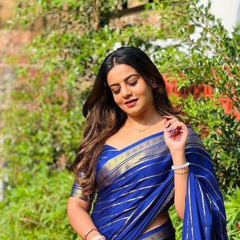 Namratha Gowda on Instagram: "✨
Saree: @houseof_anaka 
Blouse: @likitha_suresh_" Namratha Gowda, Wedding Outfit, Saree, Outfit Inspo, On Instagram, Quick Saves, Instagram