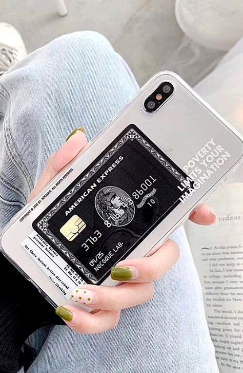 Amex Centurion Card Case-#ZiCASE #Apple #Phone_Case #Gift_Idea #Etsy #amex #centrion #card #hot #happy #nice Centurion Card, American Express Black Card, Minimal Stickers, Y2k Collage, Korean Manga, Amex Card, Iphone Case Stickers, Print Design Pattern, Plastic Phone Case