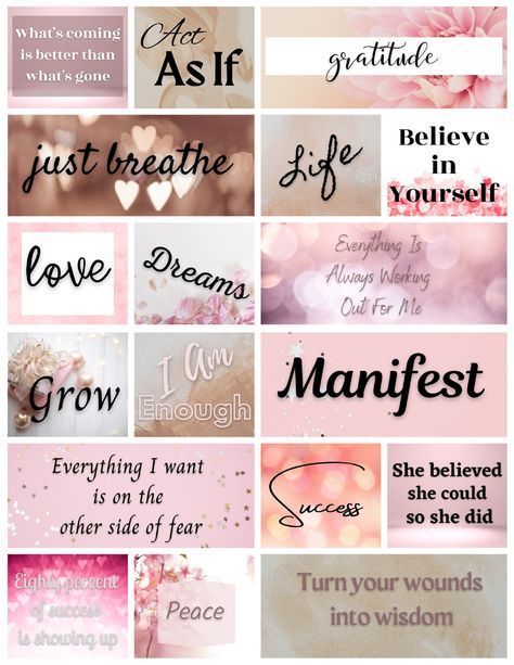 Vision Board Printable Affirmations Daily Affirmations Wall Collage Kit Manifest Your Dreams Law of Attraction Positive Self-talk - Etsy Vision Board Design, 2025 Goals, Vision Board Themes, Intention Quotes, Printable Affirmations, Work Vision Board, Affirmations Wall, Vision Board Printables, Vision Board Kit