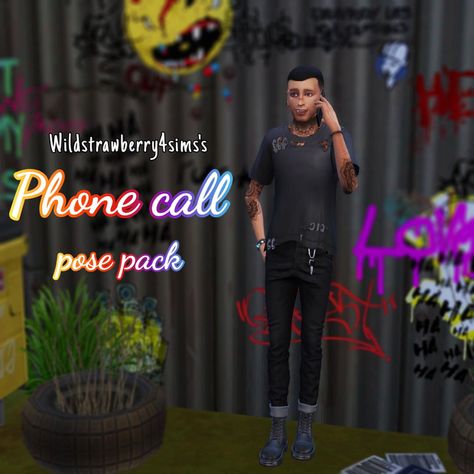 Poses With Phone, Poses Standing, Sims 4 Traits, Used Iphone, Sims Mods, Phone Call, The Sims, Sims 4, Good News