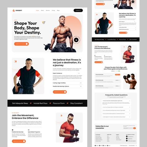 GYM Landing Page Design For Better View👇 Dribbble: https://dribbble.com/shots/24338208-GYM-Landing-Page-Design - Oripio is a product design agency focusing on UI/UX design, Web Development & branding✌️ Let's discuss👇 Email: contact@oripio.com WhatsApp: +8801701-253995 Follow us on other platforms: links.oripio.com/all Explore more design 👉 https://dribbble.com/oripio #Website #oripio #ui #landingpage #homepagedesign #Figma #uxui #Digitalagency #webdesigner #websitedesign #dashboardui Fitness Landing Page, Landing Ideas, Gym Supplements, Cold Email, Apps Design, Homepage Design, Webpage Design, Website Designs, More Design