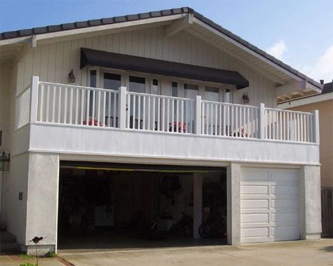 1000+ ideas about Garage Addition on Pinterest | Garage, Breezeway ... Balcony Over Garage, Deck Over Garage, Roof Porch, Metal Garage Doors, Garage Plans With Loft, Garage Door Types, Garage Addition, Garage Loft, Addition Ideas