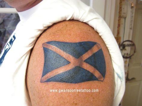 Scottish Flag Tattoo, Scotland Tattoo, Flag Of Scotland, Scottish Flag, Flag Tattoo, Small Flags, Jesus Fish, Fish Tattoos, Jesus Fish Tattoo