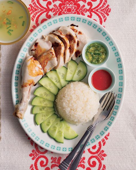 Hainanese Chicken Rice - Poh Ling Yeow Hainanese Chicken Recipe, Hainan Chicken Rice, Hainan Chicken, Chicken Rice Recipe, Hainanese Chicken Rice, Lol So True, Chicken Rice Recipes, Hainanese Chicken, Sbs Food