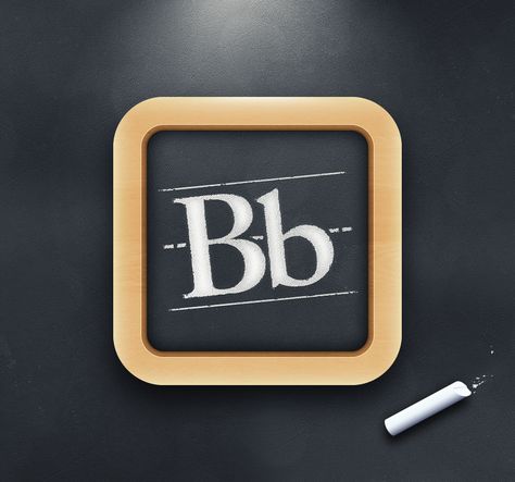 Blackboard App Icon, Blackboard App, New Business Ideas, Illustration Work, Ios 7, App Logo, Logo Icon, Custom Illustration, Love Design