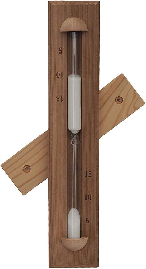 Amazon.com : HSE Deluxe Cedar Wall-Mounted Rotating Sauna Sand Timer-15 Minutes-Choose Your Sand Color (15 Minutes, White) : Patio, Lawn & Garden Scandinavian Saunas, Cedar Walls, Hourglass Timer, Star Sand, Cedar Box, Traditional Saunas, Sauna Accessories, Sand Timer, Red Cedar Wood