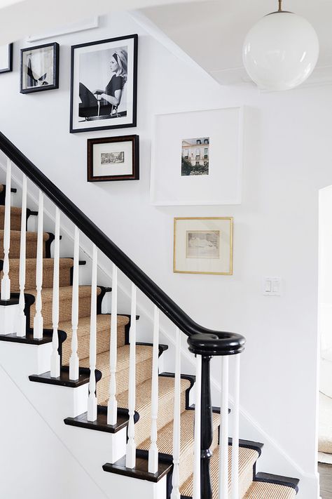 How to Arrange a Stairway Gallery Wall Stairway Decorating Ideas Wall, Stairwell Gallery Wall, Gallery Wall Stairs, Stairway Gallery, Stairway Gallery Wall, Gallery Wall Staircase, Staircase Wall Decor, Stair Gallery, Cesar Chavez