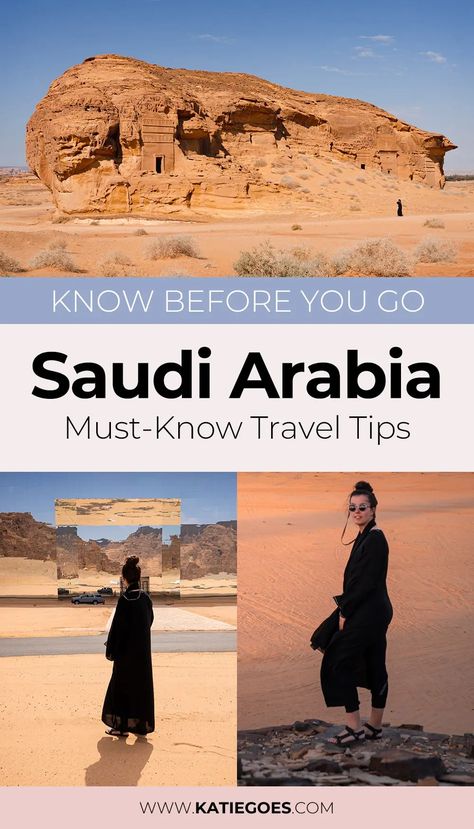 13 Saudi Arabia Travel Tips: Know Before You Go - KatieGoes Saudi Arabia Road Trip, Visiting Saudi Arabia, Saudi Arabia Bucket List, Alula Saudi Arabia Outfit, Al Ula Saudi Arabia Outfit, Things To Do In Saudi Arabia, What To Wear In Saudi Arabia, Saudi Travel, Saudi Arabia Tourism