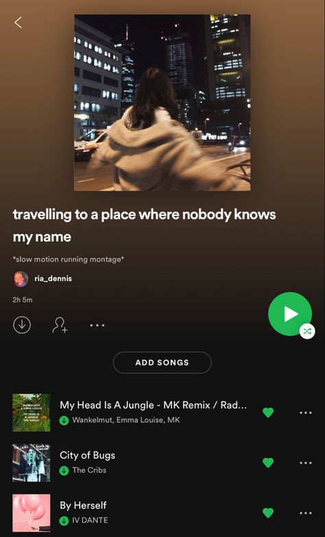 Main Spotify Playlist Names, Songs For Night Time, Best Spotify Songs, Main Character Playlist Names, Aesthetic Playlists Spotify, Night Time Playlist, Main Character Playlist, Character Playlist, Night Playlist