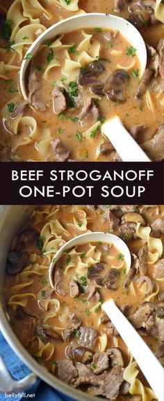 Beef Stroganoff Soup Recipe, Beef Stroganoff Soup, Stroganoff Soup, Light Soups, Beef Soup Recipes, Quick And Easy Soup, Crock Pot Recipes, Recipes Soup, Soup Recipes Slow Cooker