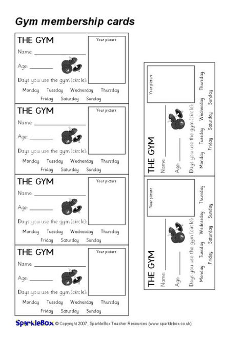 Gym Makeover, Membership Form, Gym Membership Card, Role Play Areas, Banner Image, Label Image, Play Gym, Gym Membership, Membership Card