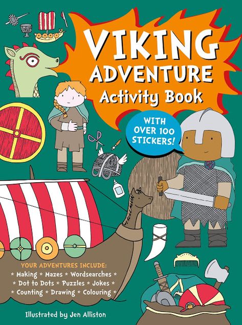 Would you like to get your hands on the new Button Books - Viking Adventure Activity Book?A brilliant new activity book from the same creator of the Ancient Egyptian Adventure Activity Book, Pirate Adventure Activity Book, Dinosaur Adventure Activity Book,  Castle Adventure Activity Book and Roman Adventure Activity Book.Read more » Vikings For Kids, Dot To Dot Puzzles, Nonfiction Activities, Pirate Adventure, Viking History, Adventure Book, Adventure Activities, Interactive Activities, Gifted Kids