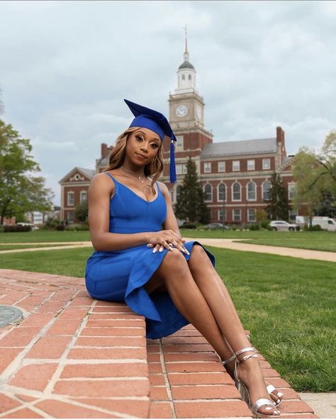 Blue Dress Graduation, Dress Graduation, Blue Dress, Graduation Dress, Blue Dresses, Academic Dress, Collage, Boots, Pins