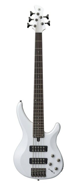 TRBX305 WH:WHITE Bass Guitar White, 5 String Bass Guitar, Yamaha Bass, 5 String Bass, Yamaha Guitar, Electric Guitar Design, All About That Bass, Bass Guitarist, Guitar Pics