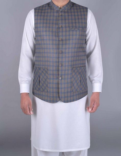 Shalwar Suit, Men Waistcoat, Indian Men, Tropical Fabric, Waist Coat, Indian Man, Elegant Man, Band Collar, Wedding Wear