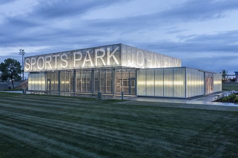 Training Center Design, Park Pavilion, Pavilion Design, Sport Park, Container Architecture, Sport Hall, Parking Design, School Architecture, Site Plan