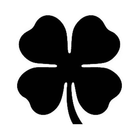 Four leaf Clover Simple Stencil, Leaf Clover Tattoo, Glitter Tattoo Stencils, Four Leaf Clover Tattoo, Crown Silhouette, Clover Tattoo, Tattoos Henna, Realistic Tattoo Sleeve, Vinyl Stencil