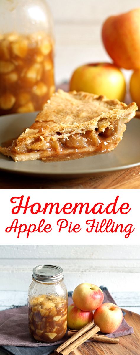 Homemade Apple Pie Filling | honeyandbirch.com #autumn Easy Homemade Apple Pie, Best Homemade Apple Pie, Canning Apple Pie Filling, Apple Pie Filling Recipe, Apple Pie Recipe Homemade, Apple Pie Filling Recipes, Homemade Apple Pie Filling, Homemade Apple Pie, Pie Filling Recipes