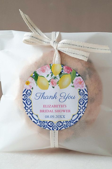 Thank You Positano Lemons Wedding Shower Favor Classic Round Sticker Positano Lemons, Blue Bridal Shower Favors, Lemons Wedding, Lemon Wedding, White Baby Showers, Baby Shower Favors Girl, Blue Bridal Shower, Wedding Stickers Labels, Wedding Shower Favors