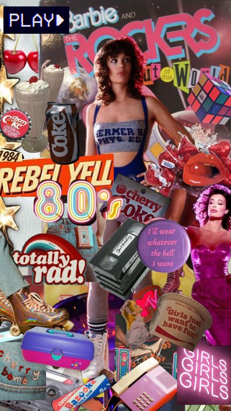 🍒#myfirstshuffle #movies #80saesthetic #80s #80smovies #retro #wallpaper #cherrycoke #popular 80s Aesthetic Wallpaper, 1980s Aesthetic, 80s Pop Culture, Pin Up Pictures, Beginner Yoga Workout, Vintage Music Posters, Play Barbie, The Wedding Singer, 80s Nostalgia