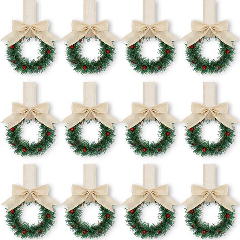 PRICES MAY VARY. Comprehensive Package: you will receive 12 pieces of Christmas wreaths for front door, this allows you to create a cohesive holiday theme across your kitchen cabinets or to spread the festive atmosphere in other areas of your home, meeting your decorating needs for Christmas and everyday documents, and you can share them with others Quality Material Construct: the Christmas small wreaths for indoor farmhouse are mainly constructed from durable plastic, quality rattan, and fabric Bar Stool Wreaths, Christmas Wreaths In Kitchen Cabinets, Brown Cabinet Christmas Decor, Upper Cabinet Christmas Decor, Holiday Cabinet Decorations, Christmas Decorations For Cabinets, Christmas Decorations For Kitchen Cabinets, Christmas Flat Decoration, Christmas Decor For Cabinets