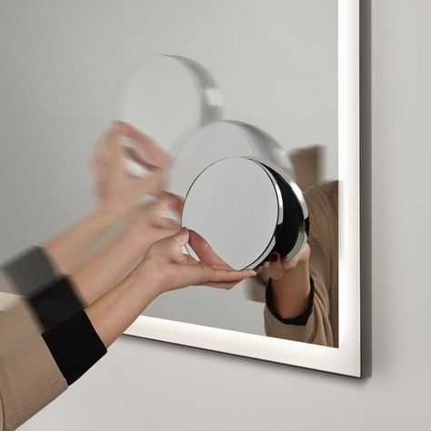 Magnifying Mirror In Bathroom, Bathroom Magnifying Mirror, Mirror For Makeup, Mirrors For Makeup, Magnifying Mirror, Modern Round, Bathroom Mirror, Bathrooms, Mirror