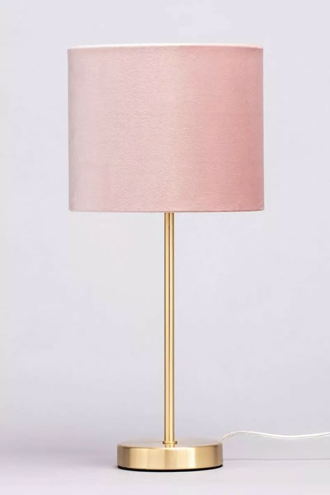 Preppy Lamps Gold, Light Pink Lamps, Cute Pink Lamp, Pink Lamps Bedroom, Pink Bedside Lamp, Gold Lamp Living Room, Preppy Lamps, Girls Lamps, Preppy Lamp