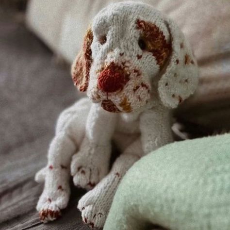 Plush Ideas, Clumber Park, Claire Garland, Dog Craft, Animal Knitting, Aran Knitting, Clumber Spaniel, Knit Inspiration, Aran Knitting Patterns