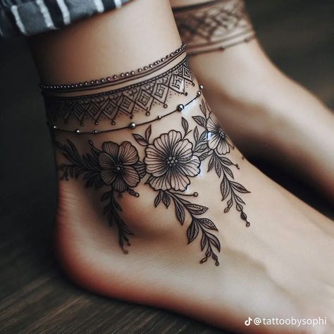 Traditional Ankle Cuff Tattoo, Ankle Cuff Tattoo, Ankle Band Tattoo, Spiritual Tattoo, Cuff Tattoo, Armband Tattoo Design, Mirror Lights, Spiritual Tattoos, Knee Tattoo