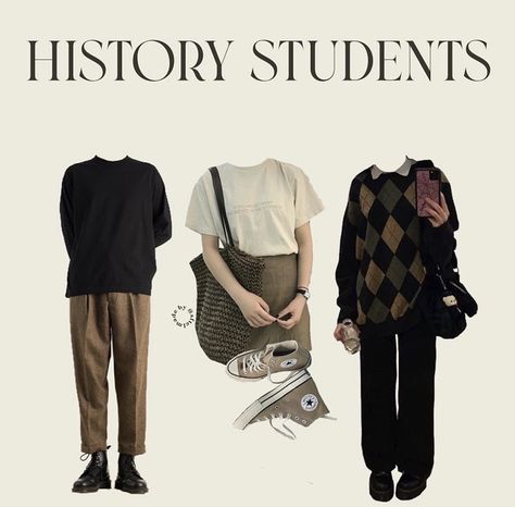 History Student Outfit, History Major Outfits, Student Moodboard, Art Student Outfit, Art History Student, Student Outfit, History Student, Study Outfit, Student Images