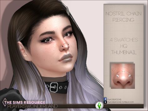 Sims 4 Cc Nose Piercing Chain, Sims 4 Nose Chain Cc, Sims 4 Nose Bridge Piercing, Sims 4 Nose Chain, Sims 4 Bridge Piercing, Sims 4 Mods Nose, Nostril Chain Piercing, Sims 4 Cc Nose Piercing, Sims 4 Cc Accessories