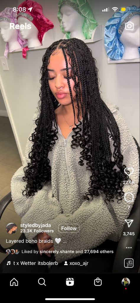 Cute Weave Hairstyles, Hair Ideas Medium, Pretty Braids, Braided Hairstyles For Black Women Cornrows, Hoco Hair Ideas Medium, Braids Hairstyles Pictures, Cute Box Braids Hairstyles, Hair Braid Videos, Protective Hairstyles Braids