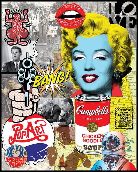 Images Pop Art, Montage Art, Pop Art Collage, Pop Art Fashion, Pop Art Posters, Art Degree, Pop Art Design, Bachelor Of Fine Arts, Gcse Art