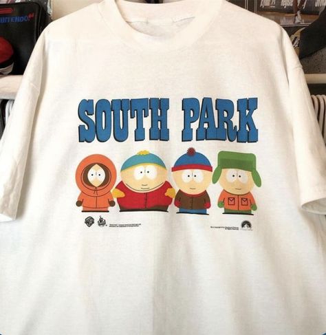 90s Shirts Graphic Tees, Trending Streetwear, Aesthetic Styles, Geeky Clothes, Kenny South Park, Style T Shirts, 90s Shirts, Tees For Men, Aesthetic Shirts